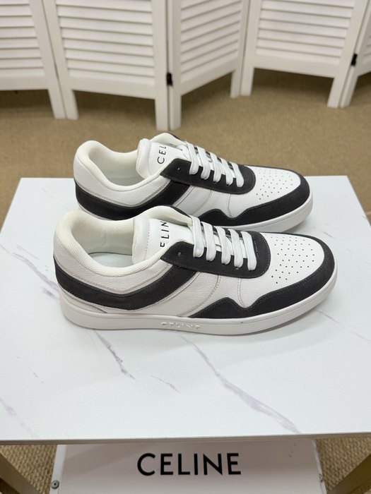 Celine Block Low Lace up Sneakers Black