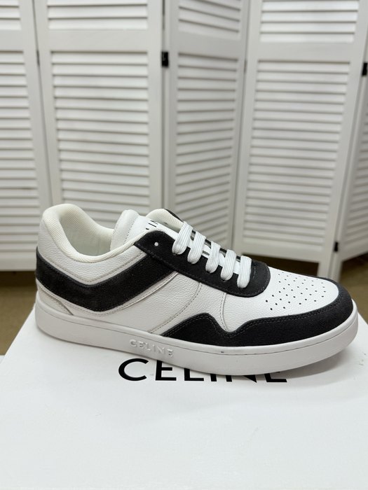Celine Block Low Lace up Sneakers Black