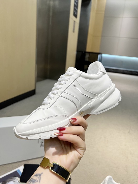 Celine Block Low Top Chunky Sneakers White