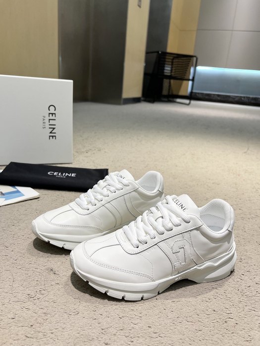 Celine Block Low Top Chunky Sneakers White
