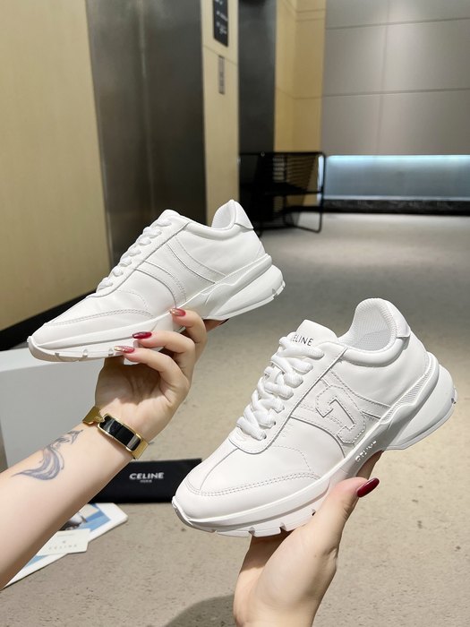 Celine Block Low Top Chunky Sneakers White