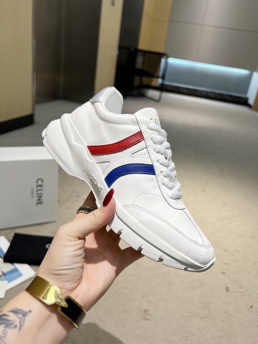 Celine Block Low top Lace  White