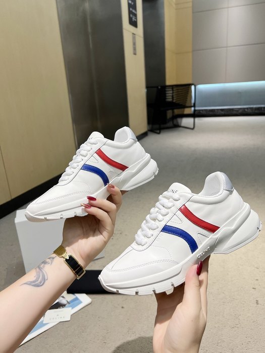 Celine Block Low top Lace  White