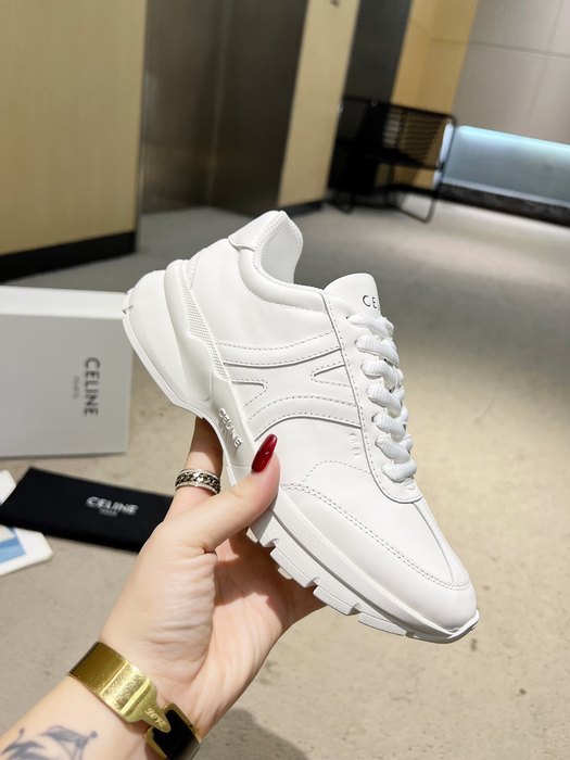 Celine Block Low top leather White