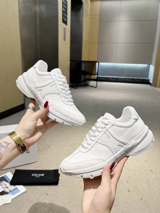 Celine Block Low top leather White