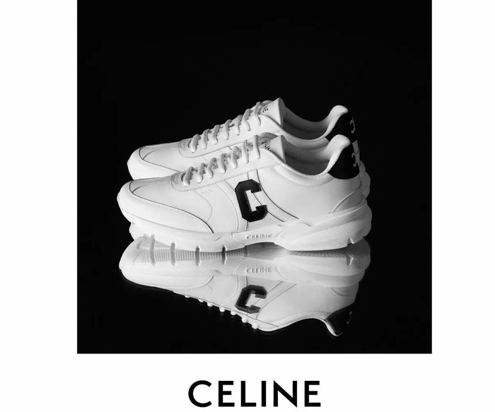 Celine Block Sneaker Chunky Leather White