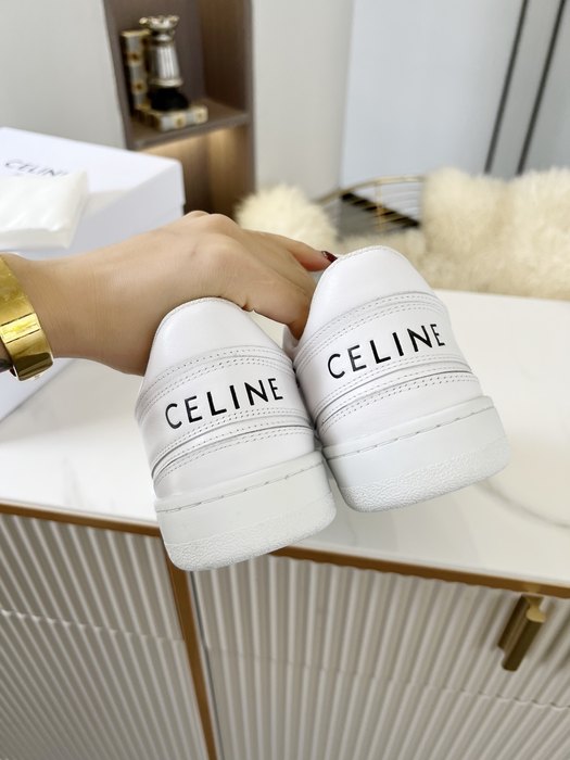 Celine Block Sneaker Low Top Lace White