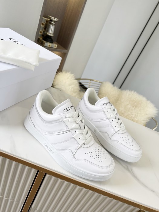 Celine Block Sneaker Low Top Lace White