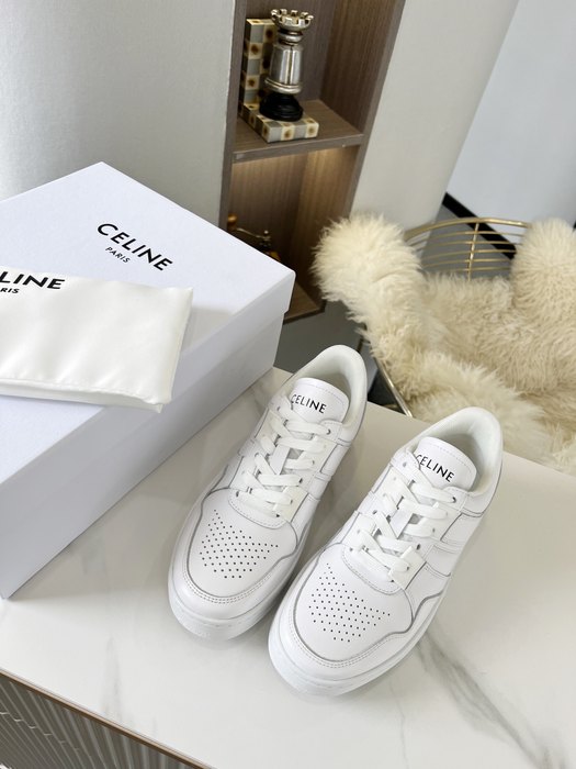 Celine Block Sneaker Low Top Lace White