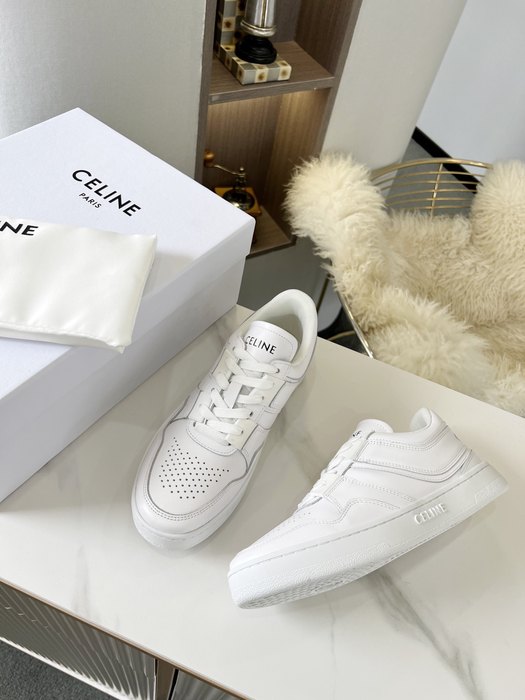 Celine Block Sneaker Low Top Lace White