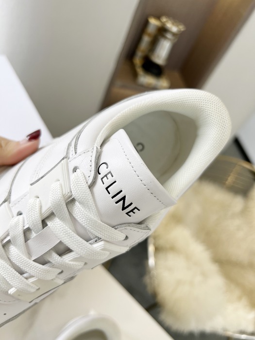 Celine Block Sneaker Low Top Lace White