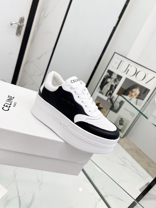 Celine Block Sneaker Wedge Platform Black