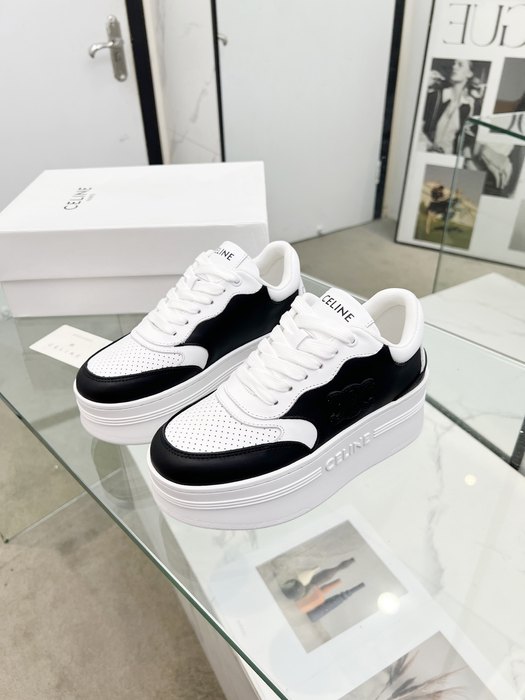 Celine Block Sneaker Wedge Platform Black