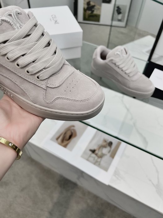 Celine Block Sneakers Low Beige