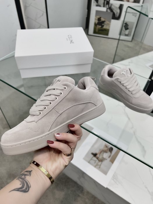 Celine Block Sneakers Low Beige