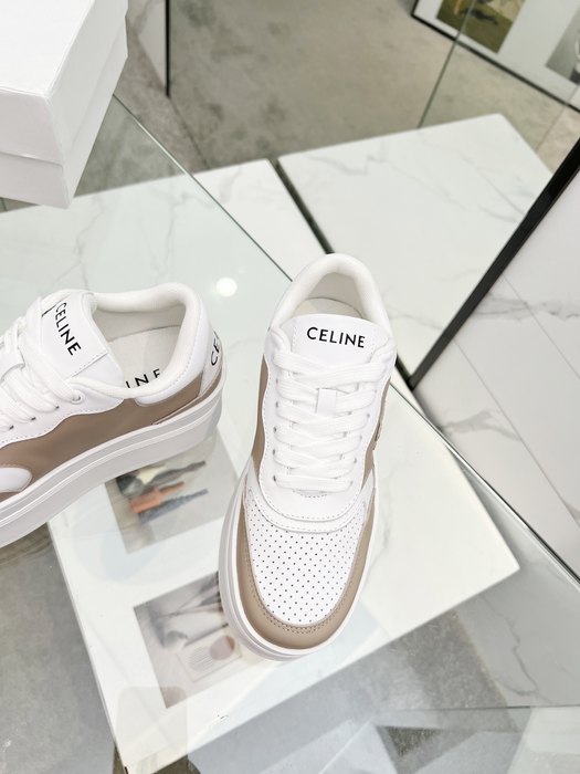 Celine Block Sneakers Platform Tan