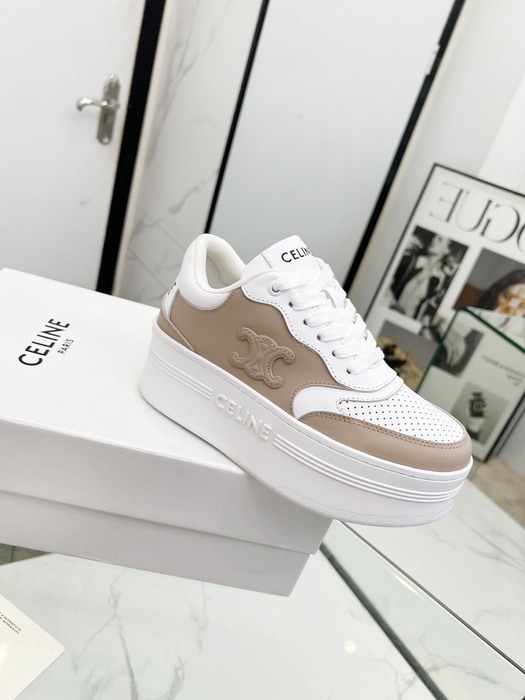 Celine Block Sneakers Platform Tan