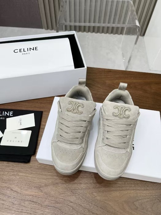 Celine Block Suede Low Top Grey