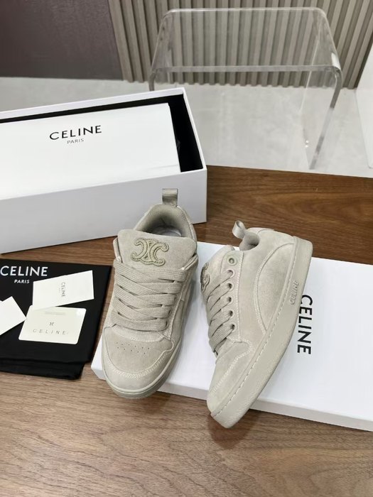 Celine Block Suede Low Top Grey