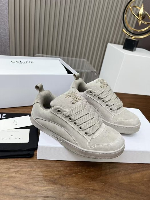 Celine Block Suede Low Top Grey