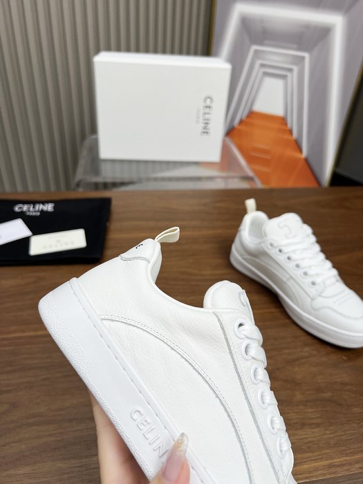 Celine Triomphe Low Lace White