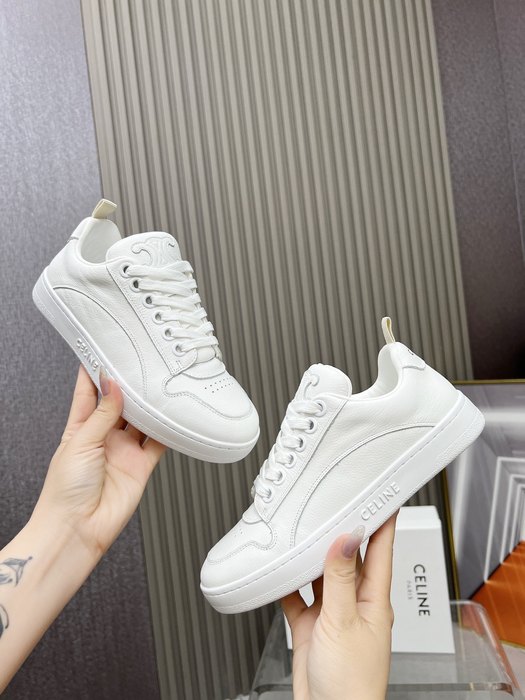 Celine Triomphe Low Lace White