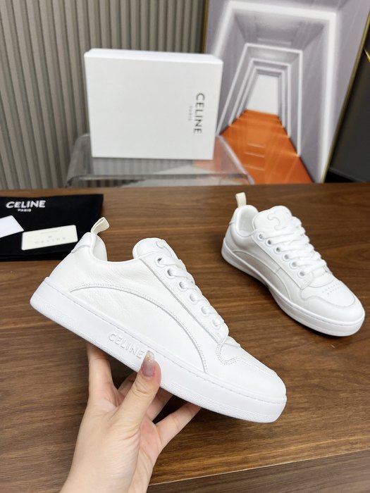 Celine Triomphe Low Lace White