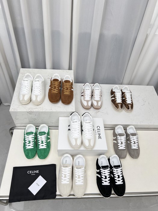 Celine Triomphe Low White