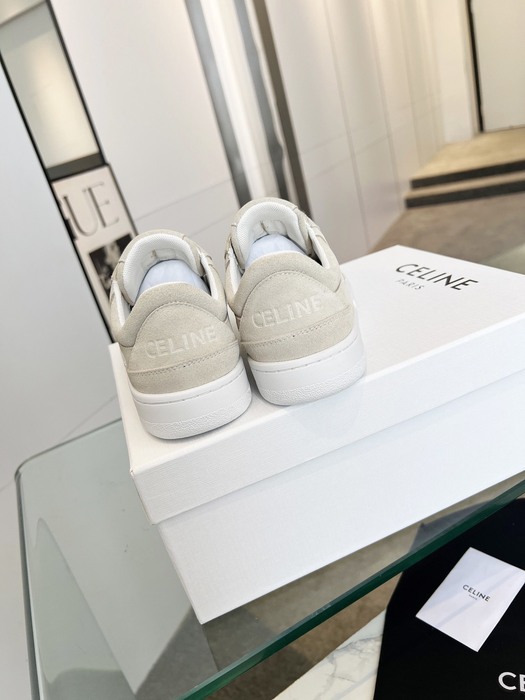 Celine Triomphe Suede Low White