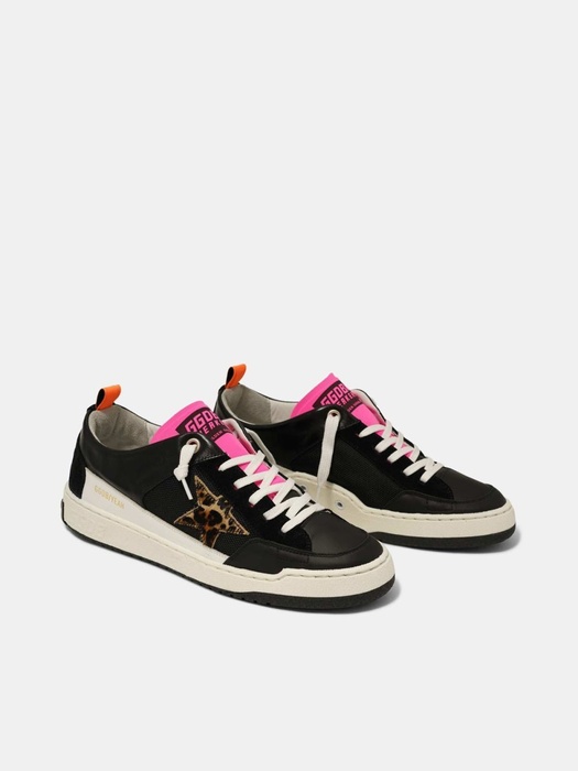 Yupoo sneakers with leopard print star Black