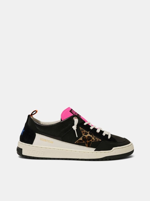 Yupoo sneakers with leopard print star Black