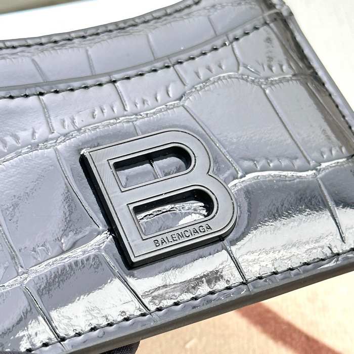 Card holder Balenciaga embossed leather Black