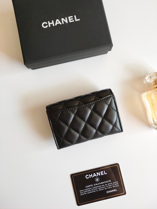 Card holder Chanel classic flap card holder Black Size 7.5x11.3x2.1cm 001
