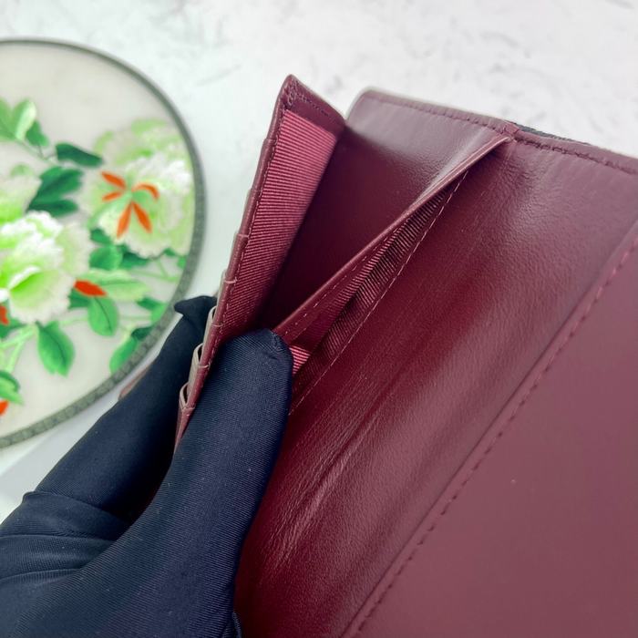 Card holder Christian Dior cannage quilt card holder Black Size 10x14cm