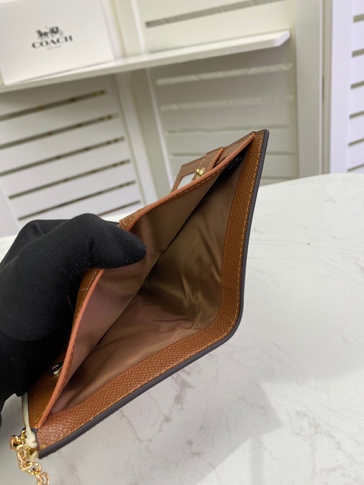 Card holder Coach folding snap card holder Beige