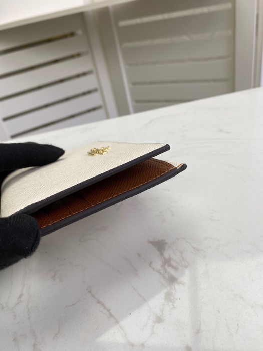 Card holder Coach folding snap card holder Beige