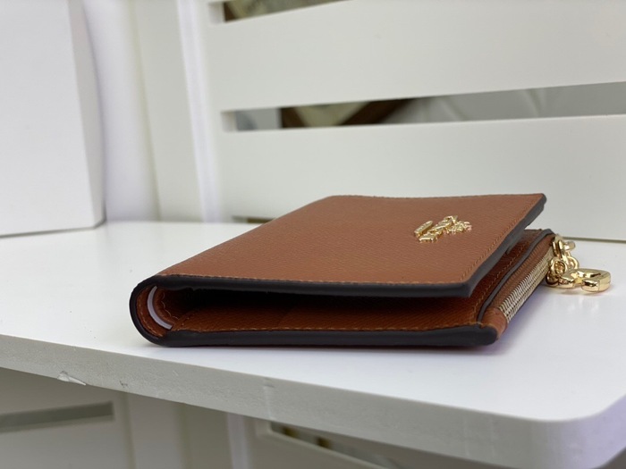 Card holder Coach short fold snap card holder Brown