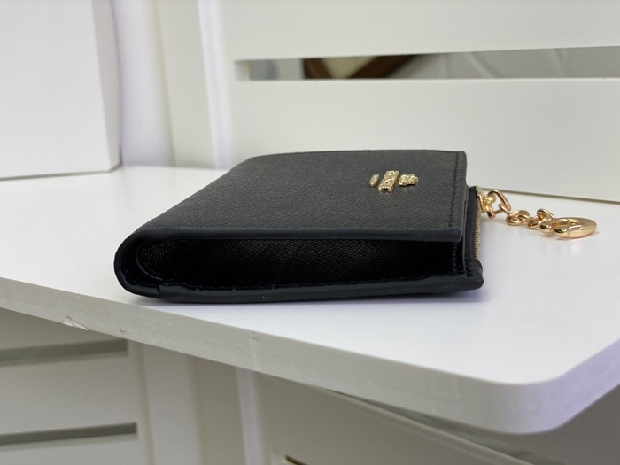 Card holder Coach short fold wallet Black