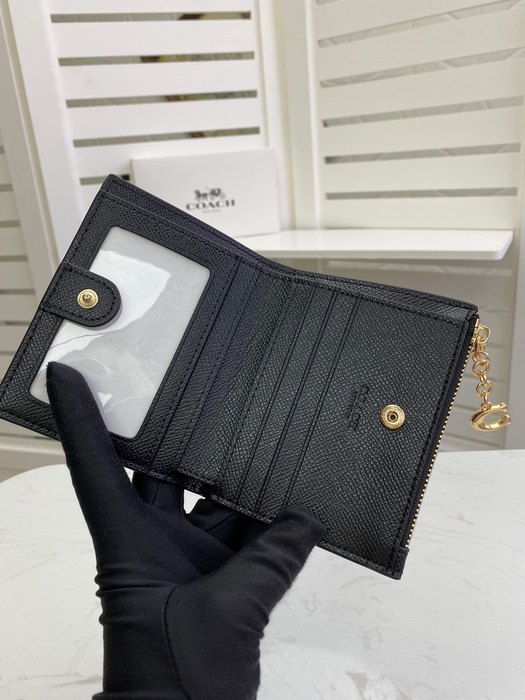 Card holder Coach short fold wallet Black