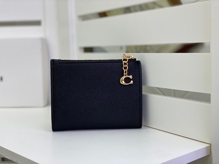 Card holder Coach short fold wallet Black