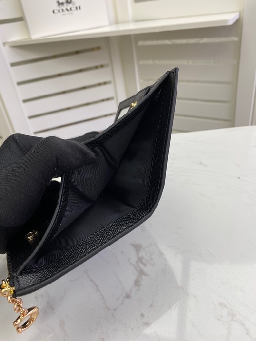 Card holder Coach short fold wallet Black