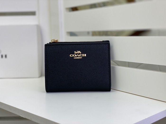 Card holder Coach short fold wallet Black