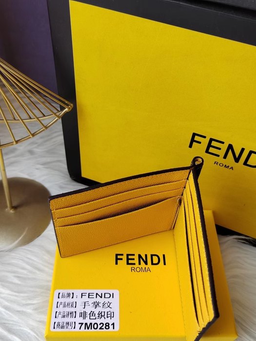 Card holder FENDI card holder Brown