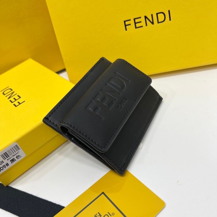 Card holder Fendi Black Size 8x2.5x10cm