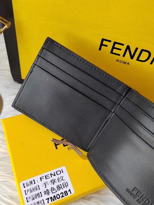 Card holder Fendi bi fold card holder Brown