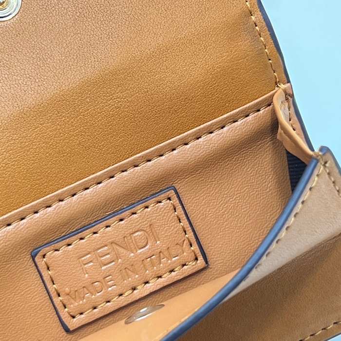 Card holder Fendi card holder Brown Size 8x2.5x10cm