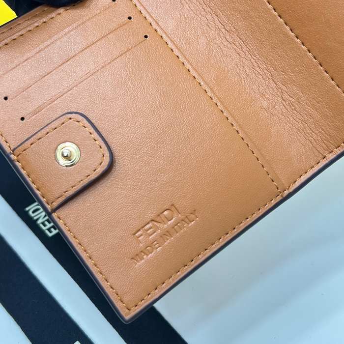 Card holder Fendi zip around card holder Brown Size 11.5x2x9.5cm