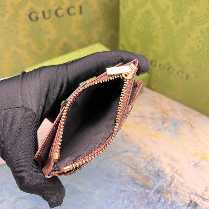 Card holder Gucci Brown