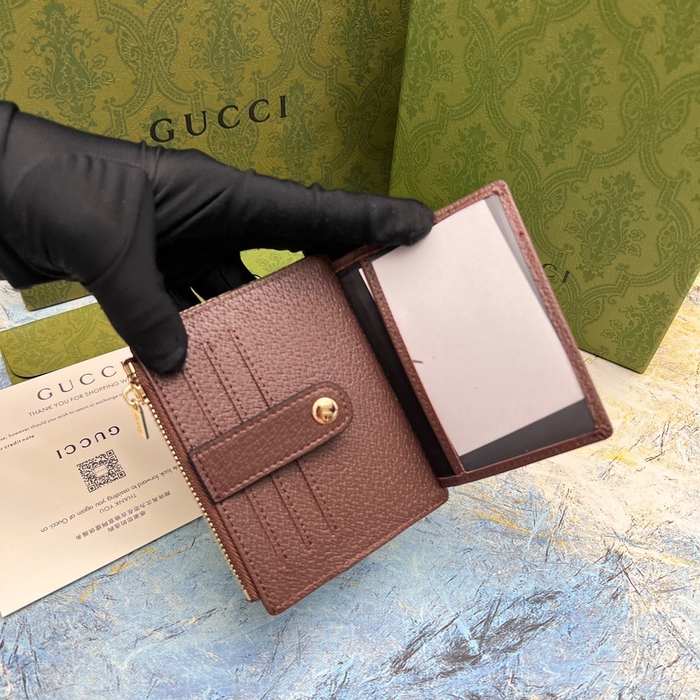Card holder Gucci Brown