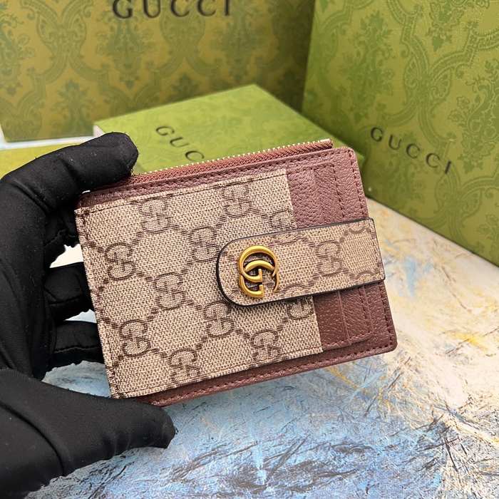 Card holder Gucci Brown